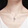 925 Sterling Silver Popular Flamin Bird Animal Pendant Necklaces